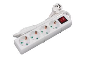 Cofan 51001004 - BASE MÚLTIPLE 4T. 1,4M CABLE C/INT. (16A-250V)