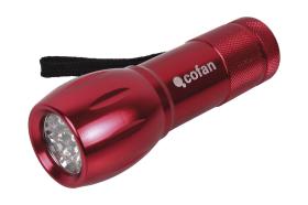 Cofan 50003125 - LINTERNA 9 LED ALUMINIO COLORES Ø 2,7 x10cm