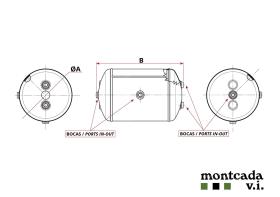 Montcada TS39606005634 - CALDERIN ACERO 60 LT. 396X563