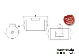 Montcada TA15400503563 - CALDERIN ALUMINIO   5 LT. Ø 154X356 (1-1-1) CON SOPORTE SOLD