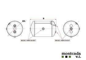 Montcada TA20601505384 - CALDERIN ALUMINIO  15 LT. Ø 206X538 (2-1-1)