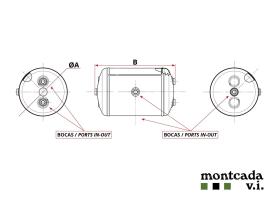 Montcada TA27602505044 - CALDERIN ALUMINIO  25 LT. Ø 276X504 (2-1-1)