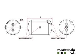 Montcada TA29603005214001 - CALDERIN ALUMINIO  30 LT. Ø 296X521 (2-1-1)