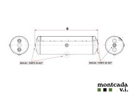 Montcada TS24602005005 - CALDERIN ACERO  20 LT. Ø 246X500 (2-2-1)