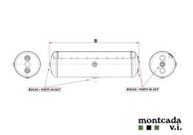 Montcada TS24604009395 - CALDERIN ACERO  40 LT. Ø 246X939 (2-2-1)