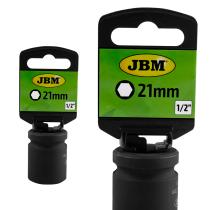 JBM Herramientas 14733 - VASO IMPACTO HEX. 1/2" 21MM