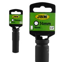 JBM Herramientas 14737 - VASO DE IMPACTO LARGO HEX. 1/2" 14MM