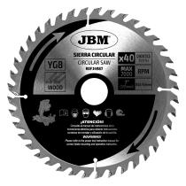 JBM Herramientas 14987 - HOJA DE SIERRA CIRCULAR 40T 185MM PARA MADERA PARA REF. 6002