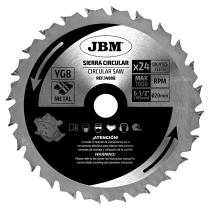 JBM Herramientas 14988 - HOJA DE SIERRA CIRCULAR 24T 165MM PARA METAL PARA REF. 60007