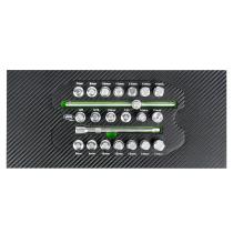 JBM Herramientas 15084 - MODULO EVA JUEGO DE VASOS PARA TAPONES CÁRTER 23PCS