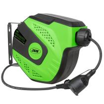 JBM Herramientas 53584 - CARRETE DE CABLE ELÉCTRICO  - 12M - VERDE