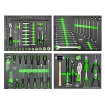 JBM Herramientas 53708 - SET DE 4 MÓDULOS EVA CARBONO PARA CARRO DE HERRAMIENTAS