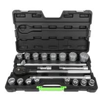 JBM Herramientas 53728 - ESTUCHE DE HERRAMIENTAS CON 21 PIEZAS AUTOCLE 3/4" 12 CANTOS