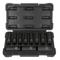 JBM Herramientas 53744 - SET DE 11 VASOS DE IMPACTO 12 CANTOS 1/2" LARGOS