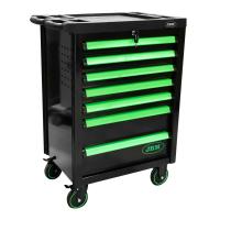 JBM Herramientas 53764 - CARRO DE HERRAMIENTAS 7 CAJONES VERDE - VACÍO