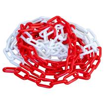 JBM Herramientas 53809 - CADENA DE PLÁSTICO BLANCO / ROJO - 5M