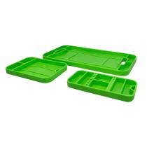 JBM Herramientas 53903 - SET DE 3 BANDEJAS DE HERRAMIENTAS FLEXIBLES ANTIDESLIZANTES
