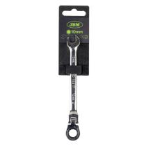 JBM Herramientas 15217 - LLAVE COMBINADA ARTICULADA CON TRINQUETE 10MM - ACABADO BRIL