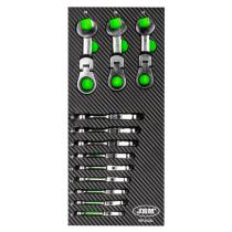 JBM Herramientas 54032 - SET DE 12 LLAVES MINI COMBINADAS ARTICULADAS CON TRINQUETE