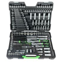JBM Herramientas 54034 - ESTUCHE DE HERRAMIENTAS DE 216 PIEZAS CON VASOS HEXAGONALES