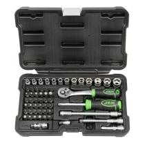 JBM Herramientas 54105 - ESTUCHE DE HERRAMIENTAS CON 56 PIEZAS CON VASOS HEXAGONALES