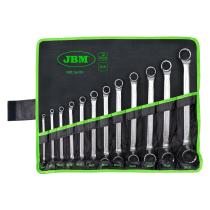 JBM Herramientas 54119 - KIT DE 12 LLAVES DE ESTRELLA ACODADAS 12 CANTOS