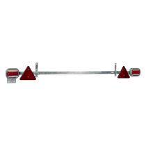 JBM Herramientas 54161 - BARRA TELESCÓPICA PARA REMOLQUE CON 2 PILOTOS LED Y 2 CATARE