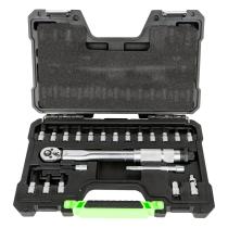 JBM Herramientas 54269 - ESTUCHE DE HERRAMIENTAS DE 21 PIEZAS CON LLAVE DINAMOMÉTRICA