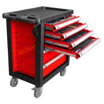 JBM Herramientas 53448 - CARRO DE HERRAMIENTAS 6 CAJONES ROJO CON DOTACIÓN