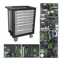 JBM Herramientas 54502 - CARRO DE HERRAMIENTAS ESPECIAL KIT DE CALADO 7 CAJONES GRIS