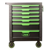 JBM Herramientas 54503 - CARRO DE HERRAMIENTAS 7 CAJONES VERDE  VACÍO