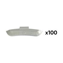 JBM Herramientas 54665 - CAJA DE 100 CONTRAPESAS ZINC GRAPA 50GR. ESPECIAL LLANTA UNI