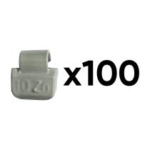 JBM Herramientas 54667 - CAJA DE 100 CONTRAPESAS ZINC GRAPA 10GR. ESPECIAL LLANTA ALE