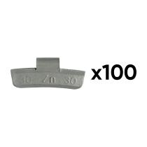 JBM Herramientas 54671 - CAJA DE 100 CONTRAPESAS ZINC GRAPA 30GR. ESPECIAL LLANTA ALE