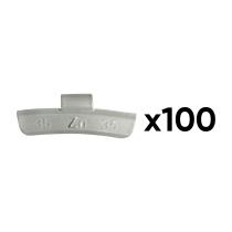 JBM Herramientas 54673 - CAJA DE 100 CONTRAPESAS ZINC GRAPA 35GR. ESPECIAL LLANTA ALE