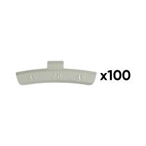 JBM Herramientas 54675 - CAJA DE 100 CONTRAPESAS ZINC GRAPA 45GR. ESPECIAL LLANTA ALE