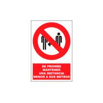 JBM Herramientas 53815 - PAQUETE DE 5 CARTELES DE PROHIBICIÓN - NO MANTENER DISTANCIA