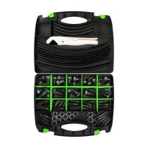 JBM Herramientas 54390 - ESTUCHE DE CONECTORES Y TUBOS PARA COMBUSTIBLE 95PCS