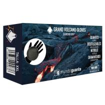 MUNDO GUANTE 10080XL - CAJA GUANTE NITRILO SUPERDIAMANTADO VOLCANO NEGRO 100 UNDS.