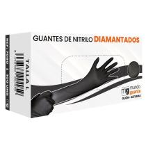 MUNDO GUANTE 7080M - GUANTE DIAMANTADO NEGRO 7 MICRAS 100 UNDS. TALLA M