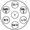HELLA 8JB003833001 - BASE 7 POLOS 24V.EMPOTRAR-N-