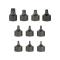 JBM Herramientas 54546 - SET DE PUNTAS TORX CORTAS 3/8' 10 PCS